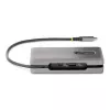 StarTech.com USB-C daudzportu adapteris - 4K 60Hz HDMI/DP - 3 portu USB centrmezgls - 100W barošanas pārvade - GbE - ceļojumu mini dokstacija ar uzlādi - 1 pēdas/30cm aptinams kabelis
