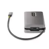 StarTech.com USB-C daudzportu adapteris - 4K 60Hz HDMI/DP - 3 portu USB centrmezgls - 100W barošanas pārvade - GbE - ceļojumu mini dokstacija ar uzlādi - 1 pēdas/30cm aptinams kabelis