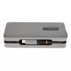 StarTech.com USB-C daudzportu adapteris - 4K 60Hz HDMI/DP - 3 portu USB centrmezgls - 100W barošanas pārvade - GbE - ceļojumu mini dokstacija ar uzlādi - 1 pēdas/30cm aptinams kabelis