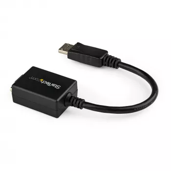 StarTech.com DisplayPort uz VGA adapteris - aktīvs DP uz VGA pārveidotājs - 1080p video - DisplayPort sertificēts - DP/DP++ avots uz VGA monitora kabeļa adaptera dongle - fiksējošs DP savienotājs