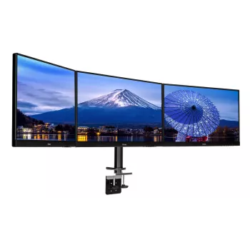 iiyama DS1003C-B1 Galda stiprinājums trim 27 collu monitoriem melns