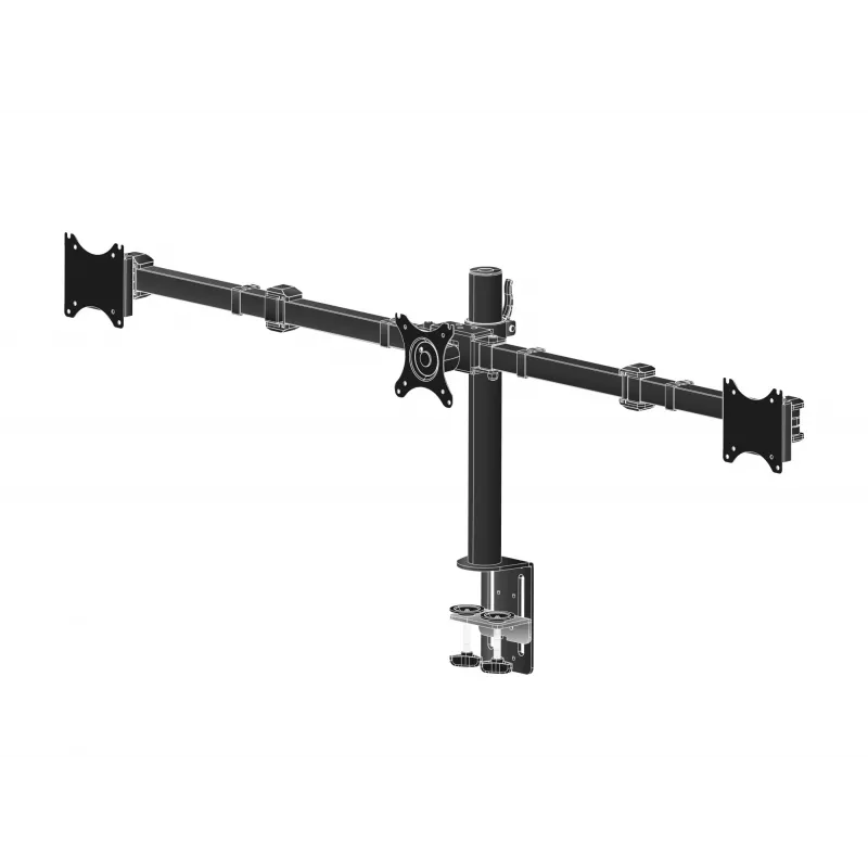 iiyama DS1003C-B1 Galda stiprinājums trim 27 collu monitoriem melns