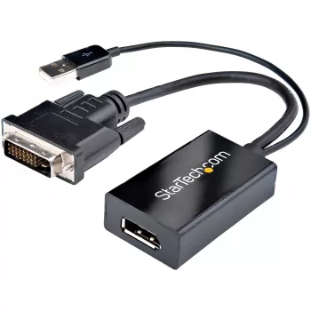 StarTech.com DVI uz DisplayPort adapteris ar USB barošanu - 1920 x 1200 - DVI-D uz DP pārveidotājs
