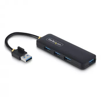 StarTech.com 4-Portu USB-A Hubs, 5Gbps, Ar Barošanu No Kopnes, Ceļojumu Mini USB Hubs, USB 3.0 Daudzportu Sadalītājs, Pārnēsājams USB Hubs, Aizsardzība Pret Pārslodzi (OCP)