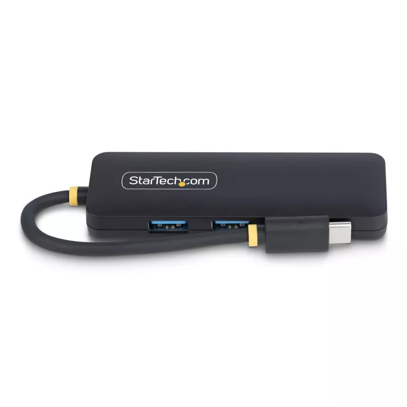 StarTech.com 4-Portu USB-C Hubs, 5Gbps, USB-C uz 4x USB-A, Barojams no kopnes, Kompakts ceļojumu mini hubs, Daudzportu USB 3.0 sadalītājs, Pārnēsājams hubs, Aizsardzība pret pārslodzi