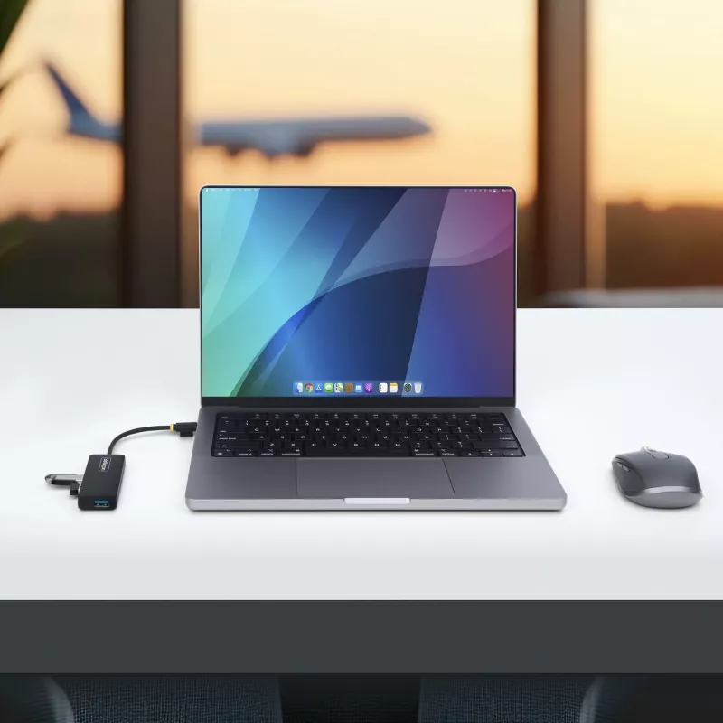 StarTech.com 4-Portu USB-C Hubs, 5Gbps, USB-C uz 4x USB-A, Barojams no kopnes, Kompakts ceļojumu mini hubs, Daudzportu USB 3.0 sadalītājs, Pārnēsājams hubs, Aizsardzība pret pārslodzi