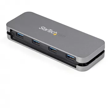 StarTech.com 4 Portu USB 3.0 Hubs - USB-A uz 4x USB-A - SuperSpeed 5Gbps pārnēsājams USB 3.2 Gen 1 Type-A Hubs - USB barošana no kopnes - portatīvā/datora USB Hubs ar garu kabeli 28cm un kabeļa pārvaldību