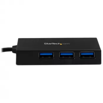 StarTech.com 4 portu USB-C centrmezgls ar 4x USB-A pieslēgvietām (USB 3.0/3.1 Gen 1 SuperSpeed 5Gbps) - barošana no USB kopnes vai ārējā adaptera - pārnēsājams USB-C uz USB-A BC 1.2 lādēšanas centrmezgls ar barošanas adapteri