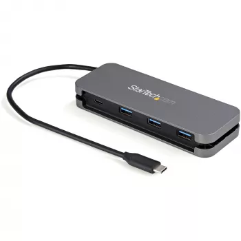StarTech.com 4 portu USB-C centrmezgls - 3x USB-A/1x USB-C - 5Gbps USB 3.0 Type-C centrmezgls (3.2/3.1 Gen 1) - barots no kopnes - pārnēsājams USB-C uz USB-A adaptera centrmezgls - 28,5 cm kabelis ar kabeļa pārvaldību