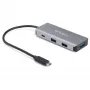 StarTech.com HB31C3A1CB USB-C centrmezgls ar 4 portiem: 3x USB-A + 1x USB-C, USB 3.1 Gen 2 10 Gbps, barošana no ierīces, 25 cm vads