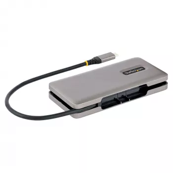 StarTech.com 4-Portu USB-C Hub - 1x USB-A & 3x USB-C Porti - USB 3.2 Gen 2 (10Gbps) - Barošana no kopnes - USB Type-C Hub ar 12,6 collu/32 cm aptinamo kabeli - Pārnēsājams USB-C uz USB-A Hub