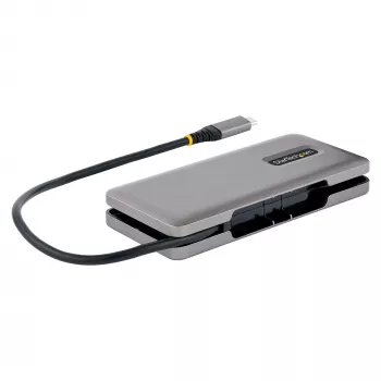 StarTech.com 4-Portu USB-C Centrmezgls, 4x USB-C Porti, USB 3.2 Gen 2 (10Gbps) - Pārnēsājams USB C Centrmezgls ar 100W Strāvas Padeves Caurlaidi - USB Type C Centrmezgls ar 32cm Aptinamo Kabeli