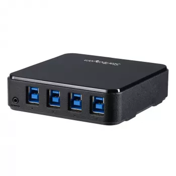 StarTech.com 4 uz 4 USB 3.0 koplietošanas slēdzis, 5 Gbit/s, Micro-USB Type-B, melns, plastmasa, CE, FCC, REACH, 0 - 40 °C
