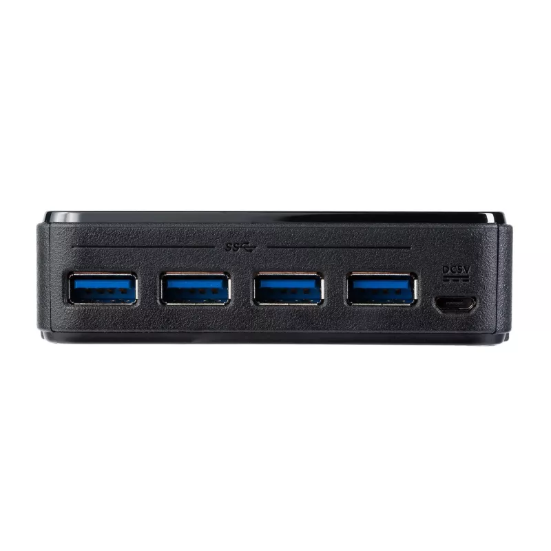 StarTech.com 4 uz 4 USB 3.0 koplietošanas slēdzis, 5 Gbit/s, Micro-USB Type-B, melns, plastmasa, CE, FCC, REACH, 0 - 40 °C