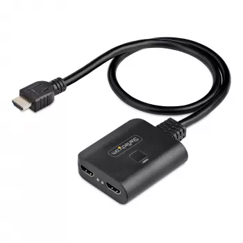 StarTech.com 2-Portu HDMI Sadalītājs, 4K 60Hz HDMI 2.0, 1 ieeja 2 izejas, HDR/HDCP, iebūvēts 50cm HDMI kabelis
