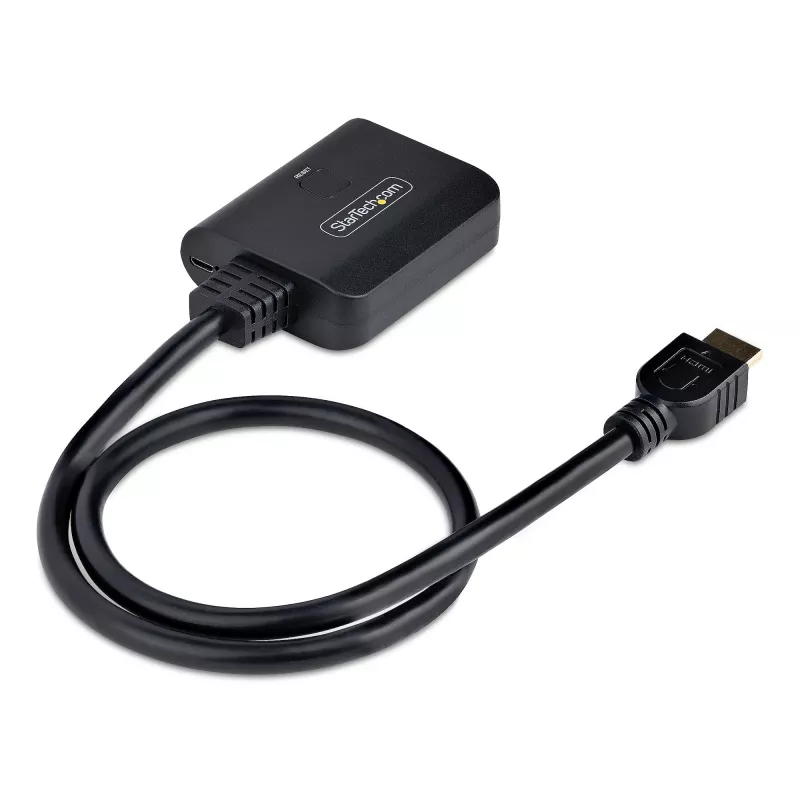 StarTech.com 2-Portu HDMI Sadalītājs, 4K 60Hz HDMI 2.0, 1 ieeja 2 izejas, HDR/HDCP, iebūvēts 50cm HDMI kabelis