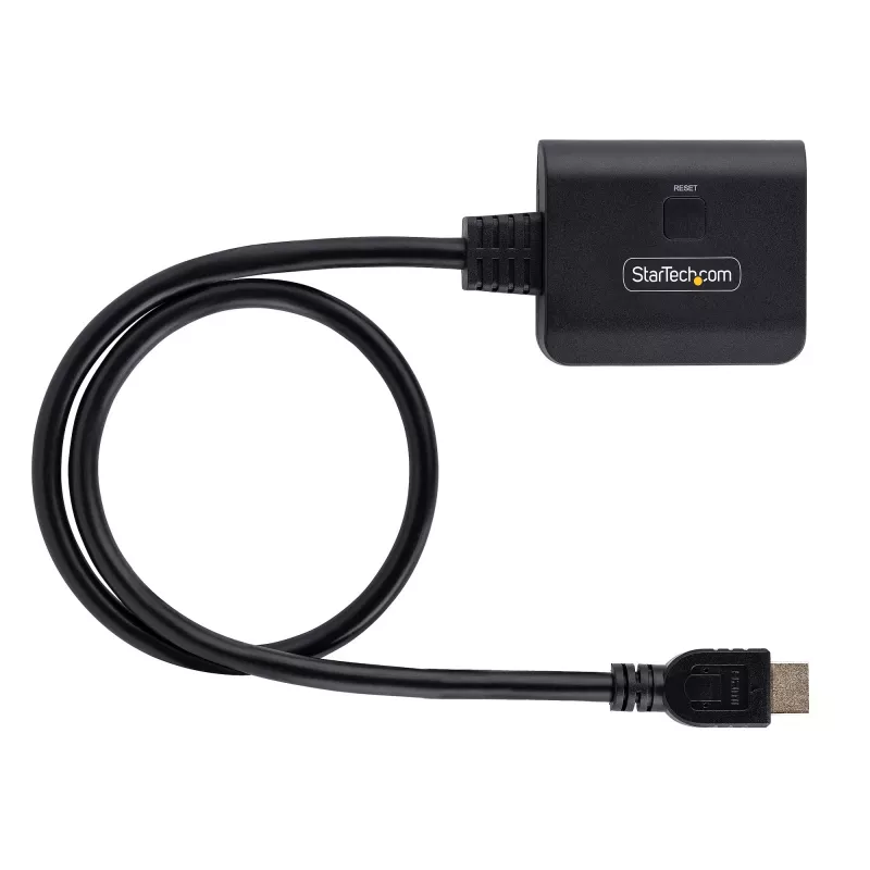 StarTech.com 2-Portu HDMI Sadalītājs, 4K 60Hz HDMI 2.0, 1 ieeja 2 izejas, HDR/HDCP, iebūvēts 50cm HDMI kabelis