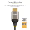 StarTech.com 6 pēdu (2 m) Premium Sertificēts HDMI 2.0 Kabelis - Ātrgaitas Ultra HD 4K 60Hz HDMI Kabelis ar Ethernet - HDR10, ARC - UHD HDMI Video Vads - UHD Monitoriem, TV, Displejiem - Vīriešu/Vīriešu