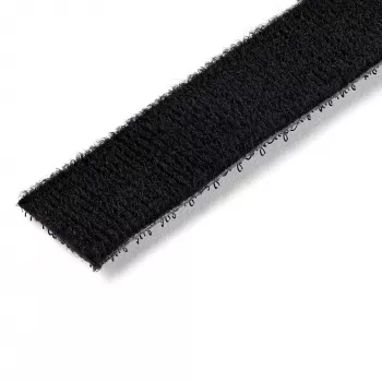 StarTech.com 100 pēdu Velcro ruļļa lente - Griežams pēc izmēra, atkārtoti lietojamas kabeļu saites - Industriālā vadu stiprinājuma lente / regulējamas auduma aptīšanas, melna / pašķērējošas kabeļu pārvaldības siksnas