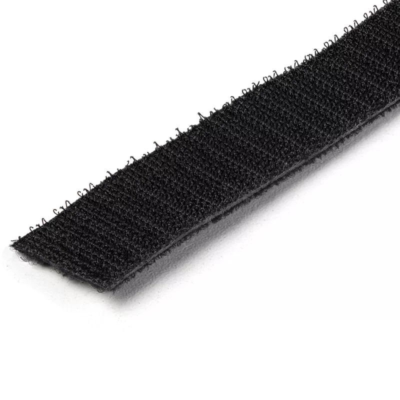 StarTech.com 100 pēdu Velcro ruļļa lente - Griežams pēc izmēra, atkārtoti lietojamas kabeļu saites - Industriālā vadu stiprinājuma lente / regulējamas auduma aptīšanas, melna / pašķērējošas kabeļu pārvaldības siksnas