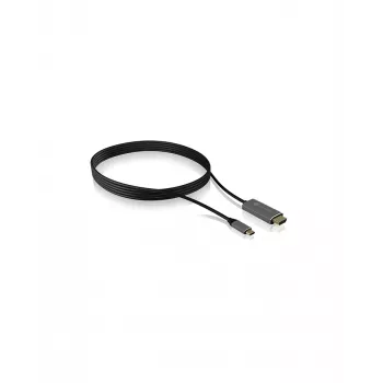 Icy Box IB-CB020-C USB Type-C uz HDMI vads, 1,8 m, 4K 60 Hz, melns/sudraba