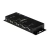 StarTech.com 4 Portu USB-DB9 RS232 Seriālais Adapteru Hubs – Rūpnieciskais DIN Sliežu un Sienas Montāžas