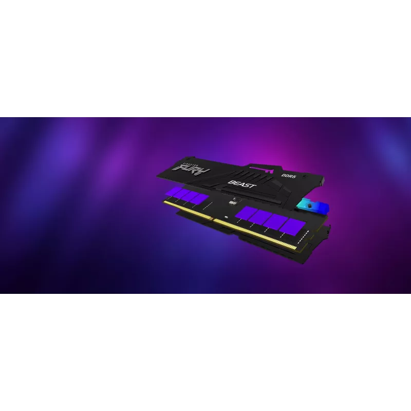 Kingston FURY Beast 64GB (2x32GB) DDR5 5600MHz CL36 RGB atmiņas komplekts