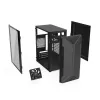 Korpuss KRUX Astro Cube Black — kuba formas korpuss, micro ATX/mini-ITX, 1×3.5 collu + 2×2.5 collu sloti, sānu logs, max PSU 28 cm, max dzesētāja augstums 136 mm