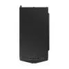 Korpuss KRUX Astro Cube Black — kuba formas korpuss, micro ATX/mini-ITX, 1×3.5 collu + 2×2.5 collu sloti, sānu logs, max PSU 28 cm, max dzesētāja augstums 136 mm