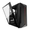Korpuss KRUX Astro Cube Black — kuba formas korpuss, micro ATX/mini-ITX, 1×3.5 collu + 2×2.5 collu sloti, sānu logs, max PSU 28 cm, max dzesētāja augstums 136 mm