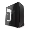 Korpuss KRUX Astro Cube Black — kuba formas korpuss, micro ATX/mini-ITX, 1×3.5 collu + 2×2.5 collu sloti, sānu logs, max PSU 28 cm, max dzesētāja augstums 136 mm