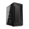 Korpuss KRUX Astro Cube Black — kuba formas korpuss, micro ATX/mini-ITX, 1×3.5 collu + 2×2.5 collu sloti, sānu logs, max PSU 28 cm, max dzesētāja augstums 136 mm