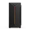 Korpuss KRUX Astro Cube Black — kuba formas korpuss, micro ATX/mini-ITX, 1×3.5 collu + 2×2.5 collu sloti, sānu logs, max PSU 28 cm, max dzesētāja augstums 136 mm
