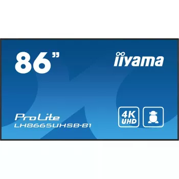 iiyama LH8665UHSB-B1 Signage displejs Kioska dizains 2.18 m (86 collas) LED Wi-Fi 800 cd/m² 4K Ultra HD Melns Iebūvēts procesors Android 11 24/7