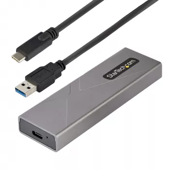 StarTech.com USB-C 10Gbps M.2 NVMe/SATA SSD korpuss - bezinstrumentu ārējais M.2 PCIe/SATA NGFF alumīnija korpuss - USB-C un USB-A kabeļi - atbalsta 2230/2242/2260/2280