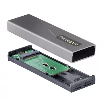 StarTech.com USB-C 10Gbps M.2 NVMe/SATA SSD korpuss - bezinstrumentu ārējais M.2 PCIe/SATA NGFF alumīnija korpuss - USB-C un USB-A kabeļi - atbalsta 2230/2242/2260/2280