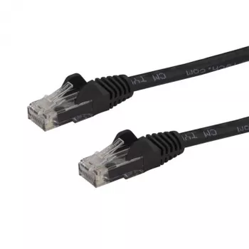 StarTech.com 10m CAT6 Ethernet kabelis - Melns CAT 6 Gigabitu Ethernet vads - 250MHz 100W PoE RJ45 UTP tīkla/pievienošanas kabelis bez aizķeršanās ar sprieguma atvieglojumu, individuāli pārbaudīts