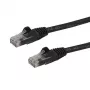 StarTech.com 3m CAT6 Ethernet kabelis - Melns CAT 6 Gigabitu Ethernet vads - 250MHz 100W PoE RJ45 UTP tīkla/patch vads ar aizsargapvalku un sprieguma samazinātāju, individuāli pārbaudīts