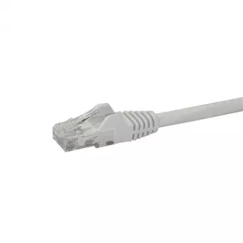 StarTech.com 7m CAT6 Ethernet kabelis - Balts CAT 6 Gigabit Ethernet vads -250MHz 100W PoE RJ45 UTP tīkla/pievienošanas kabelis bez āķiem ar sprieguma mazinātāju, individuāli testēts