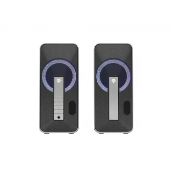 GENESIS Helium 100 BT RGB skaļruņu komplekts 10 W PC/Laptop Melns, Sudrabs 2.0 kanāli Bluetooth