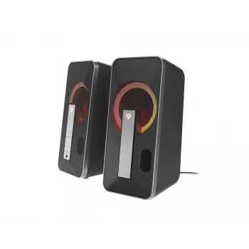 GENESIS Helium 100 BT RGB skaļruņu komplekts 10 W PC/Laptop Melns, Sudrabs 2.0 kanāli Bluetooth