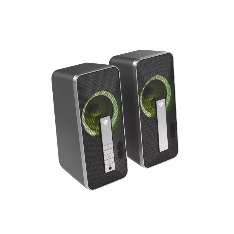 GENESIS Helium 100 BT RGB skaļruņu komplekts 10 W PC/Laptop Melns, Sudrabs 2.0 kanāli Bluetooth