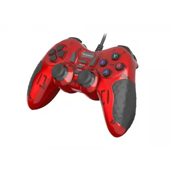 GENESIS MANGAN 200 Red USB 2.0 spēļu kontrolieris (gamepad) ar analogajiem un digitālajiem taustiņiem