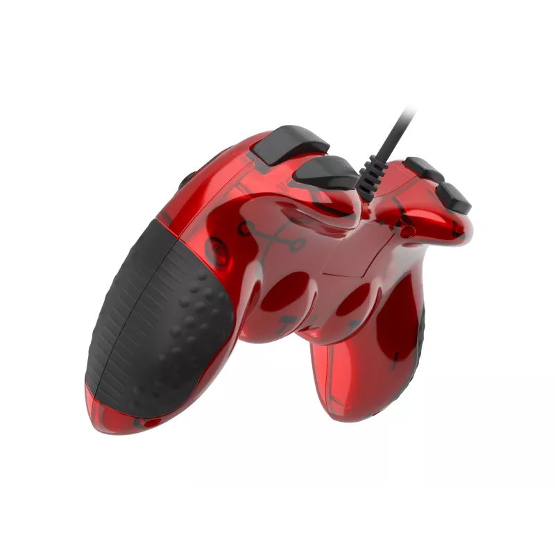 GENESIS MANGAN 200 Red USB 2.0 spēļu kontrolieris (gamepad) ar analogajiem un digitālajiem taustiņiem