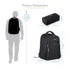 StarTech.com 17.3 collu mugursoma klēpjdatoram ar noņemamu aksesuāru organizētāju - profesionāla IT mugursoma darbam/ceļošanai/pārvietošanai - ergonomiska datora soma - izturīgs ballistiskais neilons - kabatas klēpjdatoram/planšetei