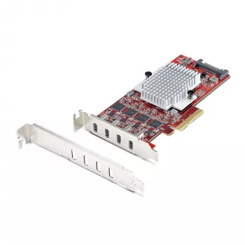 StarTech.com 4-Port USB Type-C PCIe karte, USB 3.2 10Gbps, USB-C PCI Express paplašināšanas karte, 4 neatkarīgi USB kontrolleri, Windows/Linux/macOS, TAA atbilstoša