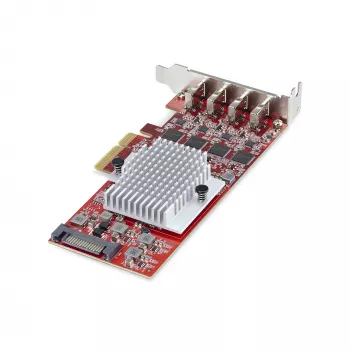 StarTech.com 4-Port USB Type-C PCIe karte, USB 3.2 10Gbps, USB-C PCI Express paplašināšanas karte, 4 neatkarīgi USB kontrolleri, Windows/Linux/macOS, TAA atbilstoša