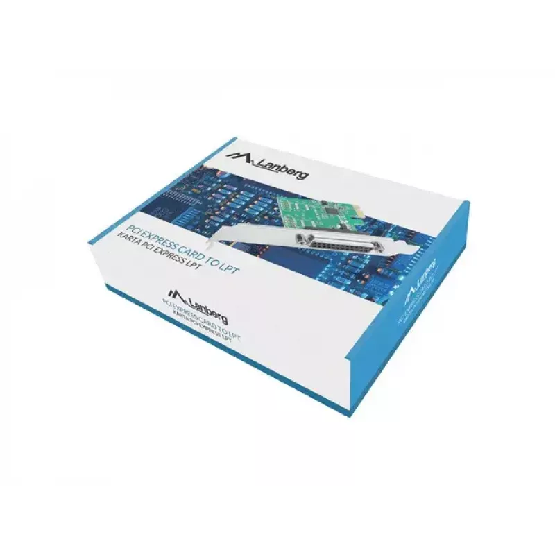 Lanberg PCE-LPT-001 PCIe paralēlā LPT (DB25) porta paplašinājuma karte, zema profila stiprinājums