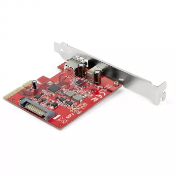 StarTech.com 2-portu 10Gbps USB-A un USB-C PCIe karte - USB 3.1 Gen 2 PCI Express Type C/A kontrollera karte - USB 3.2 Gen 2x1 PCIe paplašināšanas karte - Windows, macOS, Linux