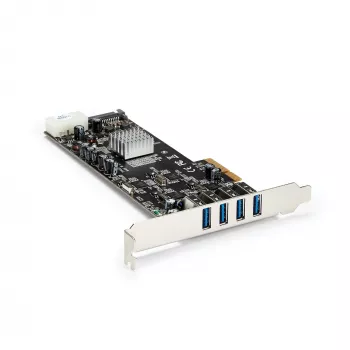 StarTech.com 4 Portu USB 3.0 PCIe Karte ar 4 Atsevišķiem 5Gbps Kanāliem (USB 3.1 Gen 1) - UASP - SATA / LP4 Barošana - PCI Express Adaptera Karte